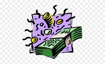 Money, Bills, Coins Royalty Free Vector Clip Art Illustration - Illustration