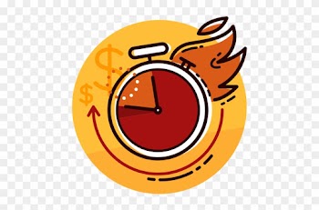 Money Burn Rate Clock Icon - Pouce Levé Pouce Baissé