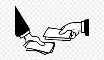 Money Clipart Black And White Exchange Of Money Clip - Pay Black And White
