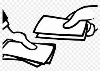 Money Clipart Black And White Exchange Of Money Clip - Zahlung Clipart