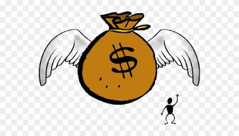 Money Clipart Fly Away - Money Flying Away Cartoon
