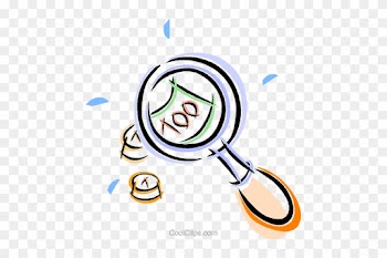 Money Clipart Magnifying Glass - Clip Art