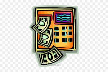 Money Coming Out Of A Bank Machine Royalty Free Vector - Clip Art