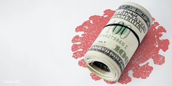 Money contaminated with coronavirus background | Free  photo - 2308753