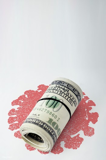 Money contaminated with coronavirus background | Free  photo - 2308758