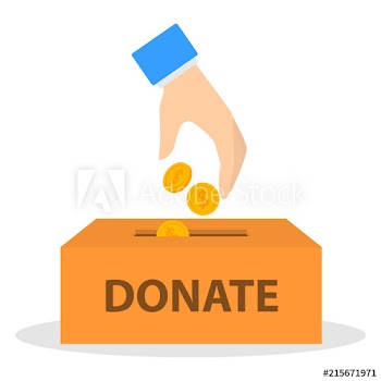 Money donation concept illustration