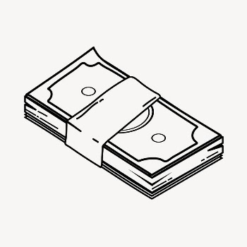 Money doodle collage element, cute | Free Vector Illustration - rawpixel