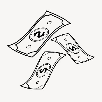 Money doodle collage element, cute | Free Vector Illustration - rawpixel