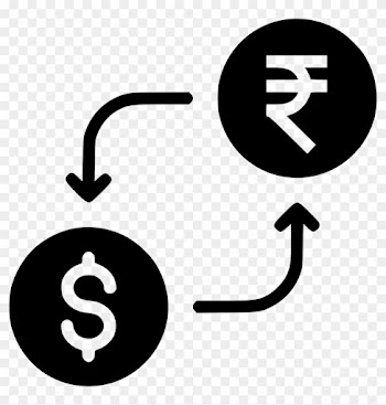 Money Exchange Currency Conversion Indian Rupee Dollar - Dollar To Rupees Icon