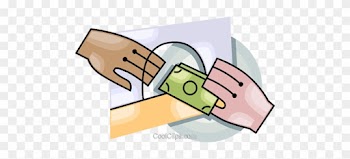 Money Exchanging Hands Royalty Free Vector Clip Art - Money Exchanging Hands Royalty Free Vector Clip Art