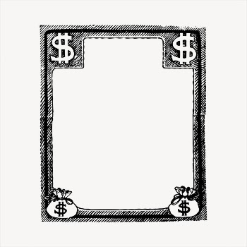 Money frame  clipart, vintage | Free Vector - rawpixel
