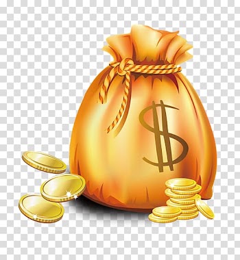 Money Gold coin, Beautiful exquisite gold purse transparent background PNG clipart