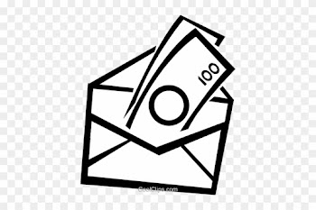 Money In An Envelope Royalty Free Vector Clip Art Illustration - Money In Envelope Png