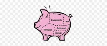 Money Is Split Into Expenses And Savings - Asset Allocation