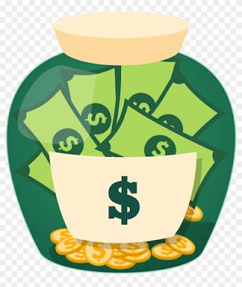 Money Jar Saving Clip Art - Budget Planner Organizer: 365 Days, 12 Month Daily