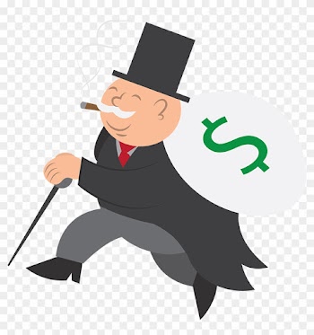 Money Man With Money Bag - Fat Guy With Money Cartoon