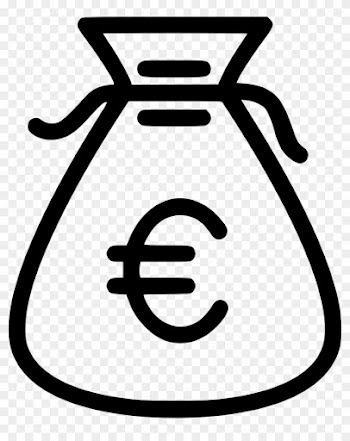 Money Payment Euro Bag Cash Comments - White Money Drawing Png