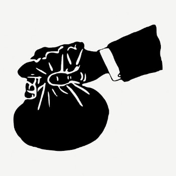 Money pouch black and white | Free PSD - rawpixel