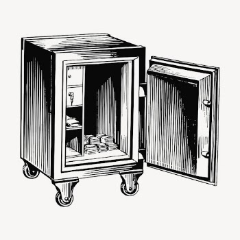 Money stored in a safe | Free Vector - rawpixel