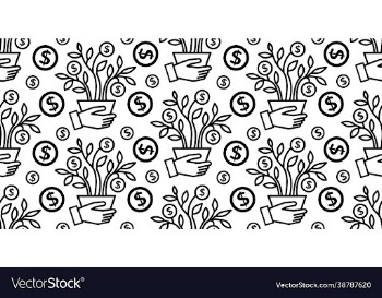 money tree seamless background wealth finance