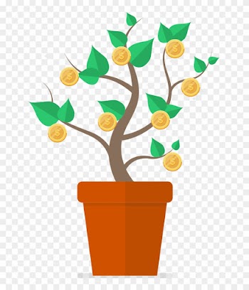 Money Tree - รดน้ำ ต้นไม้ Vector