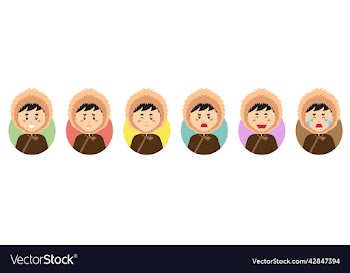 mongolian avatar with various expression
