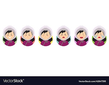 mongolian avatar with various expression