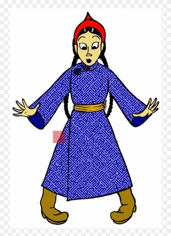 Mongolian Robe Word Search By Eye Of Tengri - Mongolian Traditional Clothes Cartoon