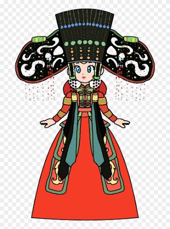 Mongolian Wedding Dress By Katlime - Illustration