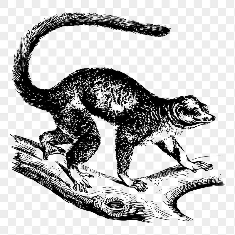 Mongoose lemur png sticker, vintage | Free PNG - rawpixel
