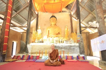 Monk in Temple Painting