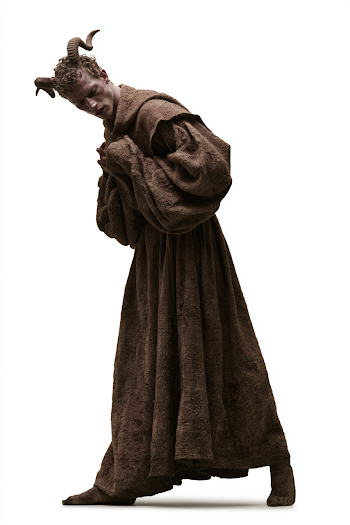 Monk-Inspired Ballet Dancer with Satyr Features
