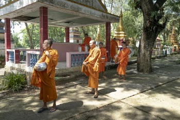 Monk Wearing Orange Robe
