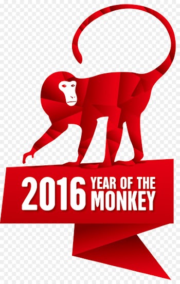 Monkey Chinese New Year Goat Calendar - 2016 Year of the Monkey 