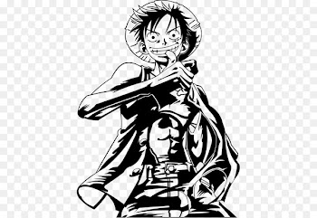 Monkey D. Luffy Trafalgar D. Water Law Portgas D. Ace One Piece - monochrome vector 