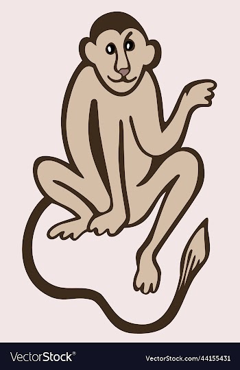 monkey doodle isolated