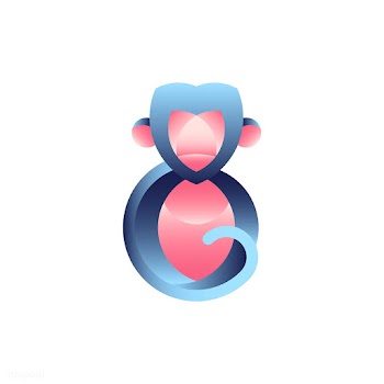 Monkey geometrical animal design vector | Free stock vector - 520898