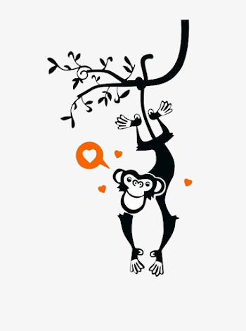 Monkey Hanging From A Tree, Monkey Clipart, Tree Clipart, Monkey ...