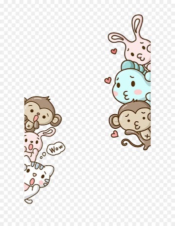 Monkey Hello Kitty Cartoon Cuteness Wallpaper - Small animals 