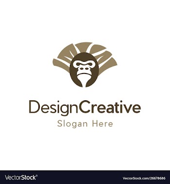 Monkey indian creative logo design vector image