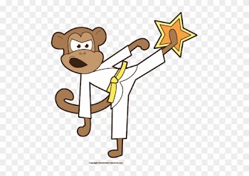 Monkey Karate Clipart