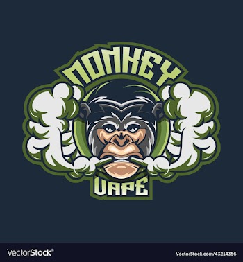 monkey vape mascot logo