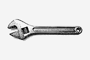 Monkey wrench drawing, vintage tool | Free Photo - rawpixel