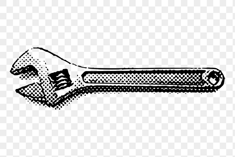 Monkey wrench png sticker, vintage | Free PNG - rawpixel