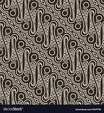 monochromatic line art batik sudiro