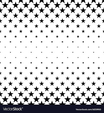 Monochromatic pentagram star pattern - background vector image