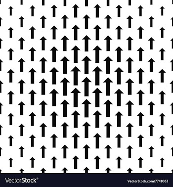 Monochromatic seamless arrow pattern vector image