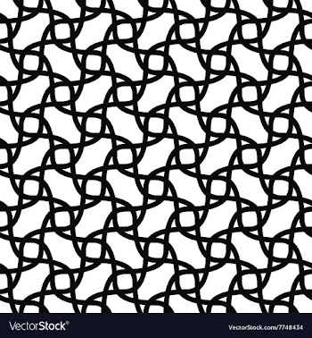 Monochromatic seamless curved line pattern vector image