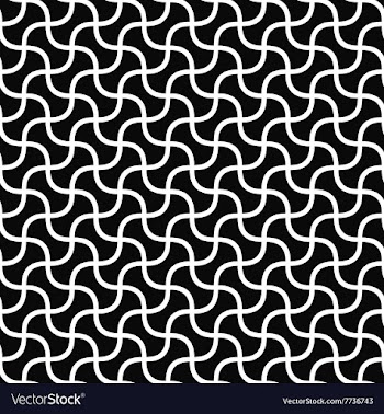 Monochromatic seamless curved shape pattern vector image