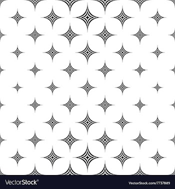 Monochromatic seamless star pattern vector image